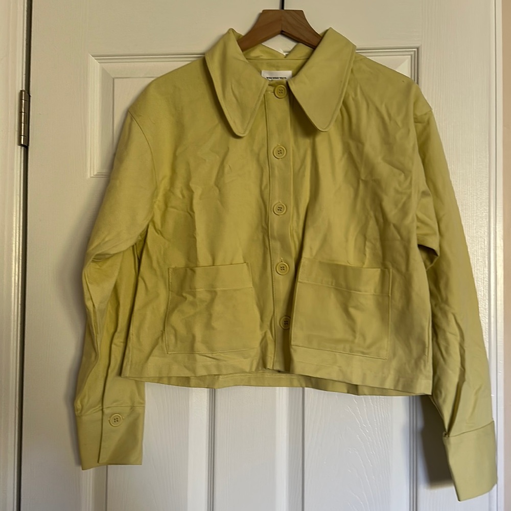 ✨ NWT ✨ Who What Wear Collection: Cropped Boxy Jacket, Travertine, Size M